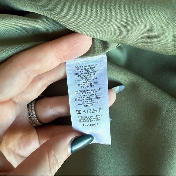 Loft - Petite Relaxed Fluid Blazer - Olive Green - Picture 6 of 13